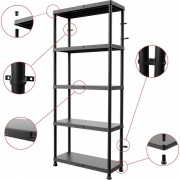 Система стеллажей QBRICK 74, стеллажи для хранения в мастерской, 5 полки, 100 кг