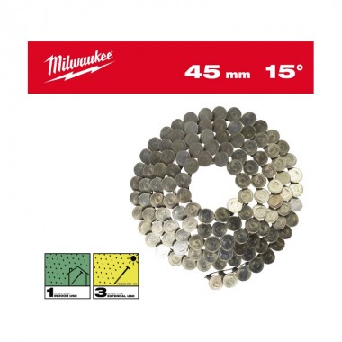 Цвяхи в котушці MILWAUKEE, з круглой головкой, 15 /3.05 x 45мм / RS (1440шт)