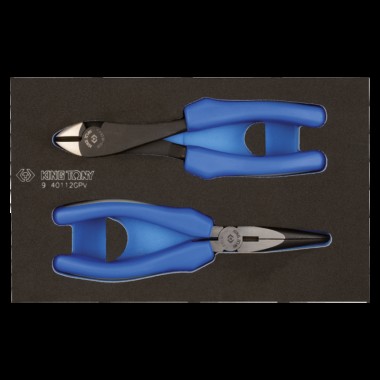 Набор шарнирно-губцевого инструмента 2 предмета (EVA FOAM) KING TONY