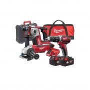 Набор инструментов аккумуляторных MILWAUKEE, M18 BPP3A-402B (ЗУ, 2х4Ач, M18 BPD, AG-115, BH. сумка)
