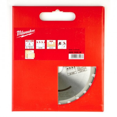 Диск пиляльний по дереву для торцювальних пил MILWAUKEE, діаметр 216х30х2,8мм, 24 зуб.