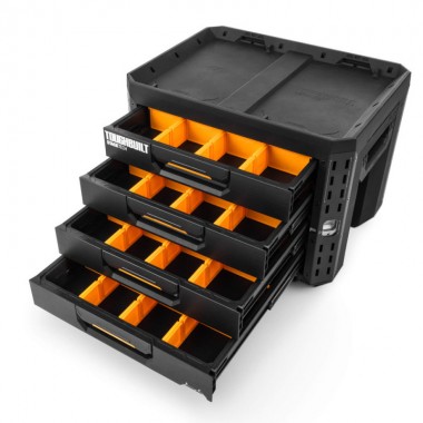 Ящик для інструментів TOUGHBUILT TB-B1-D-74 StackTech великий з 4 висувними шухлядами Ящик для інструментів TOUGHBUILT TB-B1-D-74 StackTech великий з 4 висувними шухлядами