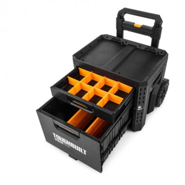 Ящик для инструментов TOUGHBUILT TB-B1-D-R92 StackTech на колесах 1+1 выдвижными ящиками