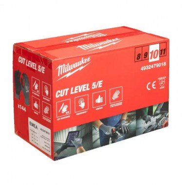 Рукавиці робочі MILWAUKEE, з опором порізам 5/Е рівня, розмір 7/S, (144 пари) Рукавиці робочі MILWAUKEE, з опором порізам 5/Е рівня, розмір 7/S, (144 пари)