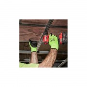 Рукавиці робочі сигнальні Hi-Vis MILWAUKEE, з опором порізам 3/C рівня, розмір 11/XXL, (144 пари)