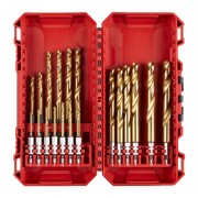 Набор сверл по металлу RedHEX SHOCKWAVE HSS-TiN MILWAUKEE CB, Ø2-10мм (19шт)