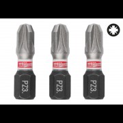 Бита SHOCKWAVE MILWAUKEE, PZ3, 25мм, (3шт)