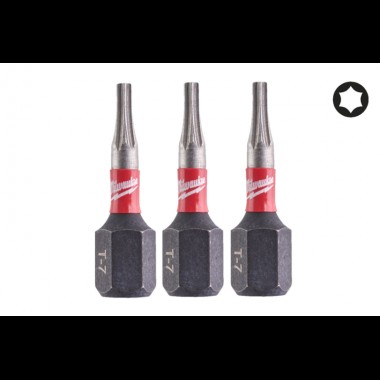 Біта SHOCKWAVE MILWAUKEE, TX7, 25мм, (3шт) Біта SHOCKWAVE MILWAUKEE, TX7, 25мм, (3шт)