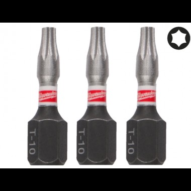 Біта SHOCKWAVE MILWAUKEE, TX10, 25мм, (3шт)