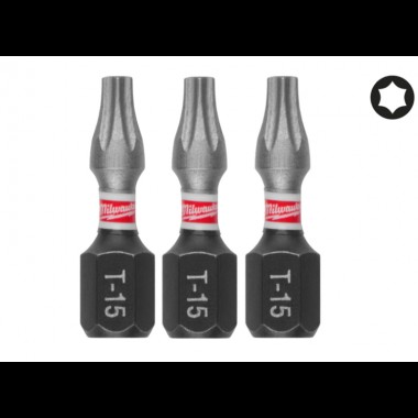 Біта SHOCKWAVE MILWAUKEE, TX15, 25мм, (3шт)