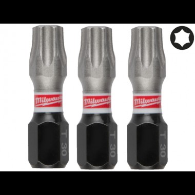 Біта SHOCKWAVE MILWAUKEE, TX30, 25мм, (3шт)