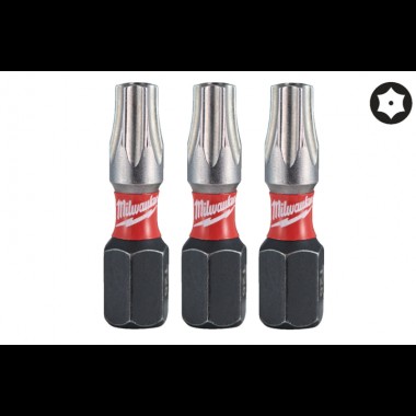 Бита SHOCKWAVE MILWAUKEE, TX BO25, 25мм, (3шт) Бита SHOCKWAVE MILWAUKEE, TX BO25, 25мм, (3шт)