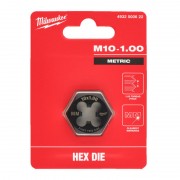 Плашка шестигранна MILWAUKEE, М10-1,00мм