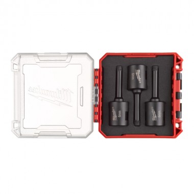 Набір алмазних коронок Diamond Max PACKOUT MILWAUKEE М14, діаметр 6мм (3шт) (сухе свердління) пластиковий кейс Набір алмазних коронок Diamond Max PACKOUT MILWAUKEE М14, діаметр 6мм (3шт) (сухе свердління) пластиковий кейс