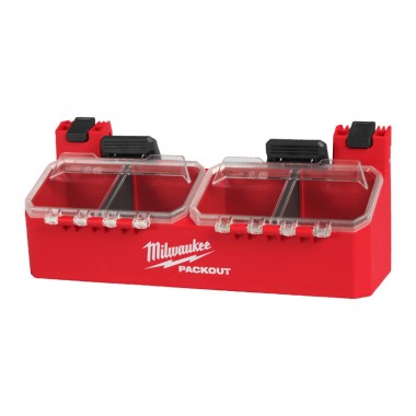 Тримач з двома відсіками з кришкою для для кейсів PACKOUT MILWAUKEE Тримач з двома відсіками з кришкою для для кейсів PACKOUT MILWAUKEE