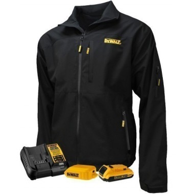 Аккумуляторная куртка с подогревом DEWALT Soft Shell черная - L ( с АКБ и ЗУ)