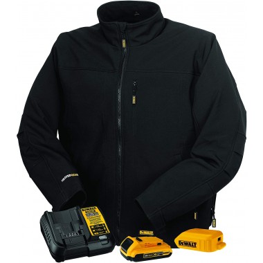 Аккумуляторная куртка с подогревом DEWALT Soft Shell черная - L ( с АКБ и ЗУ)
