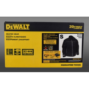 Аккумуляторная куртка с подогревом DEWALT Soft Shell черная - XL ( с АКБ и ЗУ)