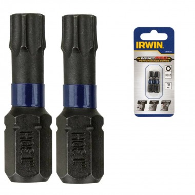 Бита IMPACT PRO 1/4/25мм TX25 2шт, IRWIN