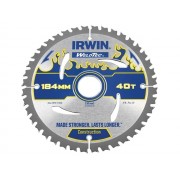 Диск пильный по деревоматериалам Weldtec CSB 184мм/40T/30/20 AR30, IRWIN