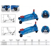 Домкрат подкатной 3т двухплунжерный (H:130-465 MM) быстрый подъем