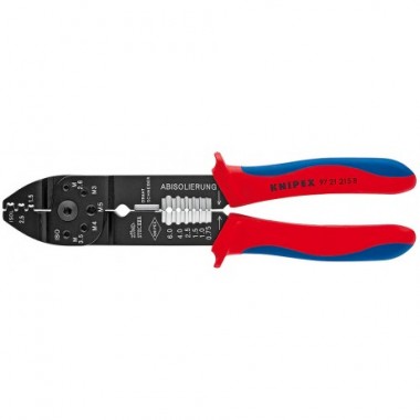 Клещи универсальные для опрессовки и зачистки KNIPEX 97 21 215 B (идеальные автоэлектрикам)