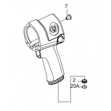 Корпус гайковерта 33411-050 (Вкл.7.2.20A)