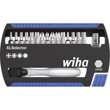 Набор бит XLSelector Torsion/Standard с трещоткой смешанный 17 шт. WIHA 36951