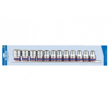 Набір головок 1/2" 8 од. 6-ти грані, (10-24mm) на планці