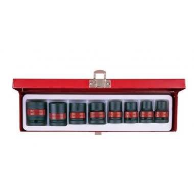 Набор головок ударных 1/2 8 ед. 6-ти гранные,короткие, дюймовые, 3/8-15/16