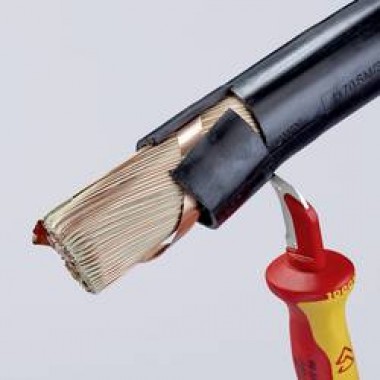 Нож для удаления изоляции Knipex 98 55, 180 мм с пяткой