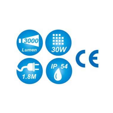 Переносной прожектор с ручкой  30W  COB LED