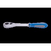 Трещотка 1/4", 90 зубцов, флажковая с кнопкой. IP51.