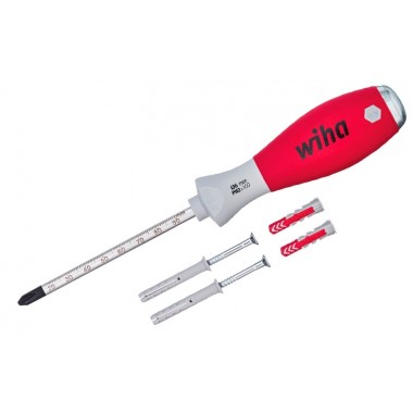 Ударная отвертка SoftFinish для забивания дюбелей PH2 x 100 мм в блистере WIHA 41289