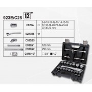 Набір головок для гайкових ключів з ручками 923E/C25 1/2 - 25 одиниць