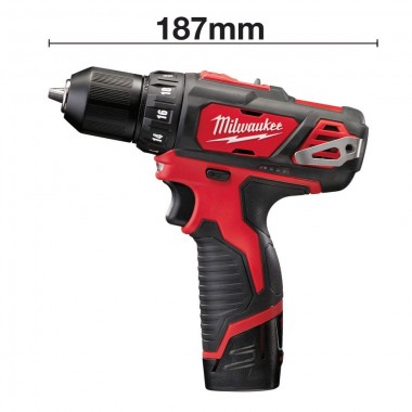 Аккумуляторная дрель-шуруповерт, крут. мом. 38 Нм, MILWAUKEE M12 BDD-402C 4933441925