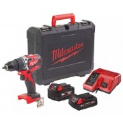 Аккумуляторная ударная дрель-шуруповерт, крут. мом. 60 Нм, MILWAUKEE M18 CBLPD-422C 4933472116