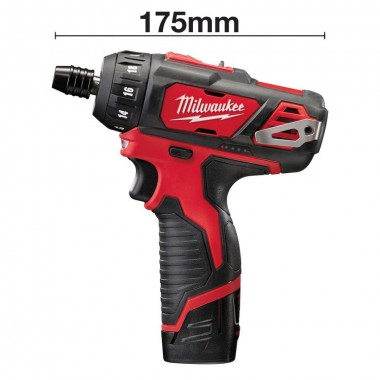 Аккумуляторный шуруповерт, крут. мом. 30 Нм, MILWAUKEE M12 BD-0 4933441910