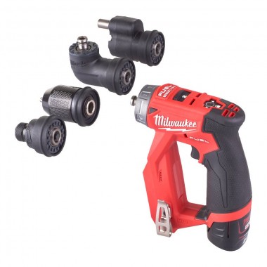 Дрель-шуруповерт со съемными насадками, крут. мом.34 Нм, MILWAUKEE 4933464979 M12 FUEL