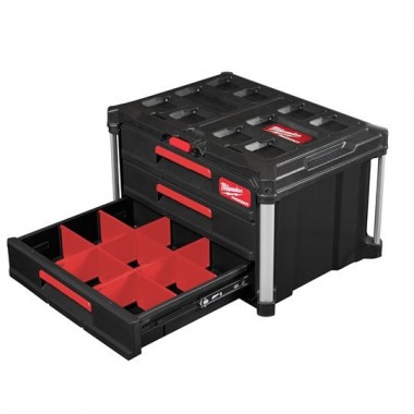 Ящик с 3-мя выдвижными отсеками MILWAUKEE PACKOUT DRAWER BOX 4932472130