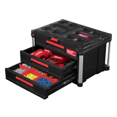 Ящик с 3-мя выдвижными отсеками MILWAUKEE PACKOUT DRAWER BOX 4932472130