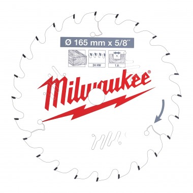 Диск пиляльний PFTE THIN KERF MILWAUKEE, O165х5/8
