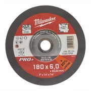 Диск зачистной по металлу MILWAUKEE, SG 27/180х6 PRO+, Ø180мм