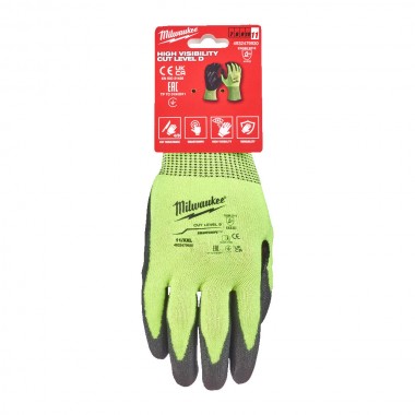 Рукавиці Hi-Vis сигнальні MILWAUKEE, з опором порізам 4/D рівня, розмір 11/XXL