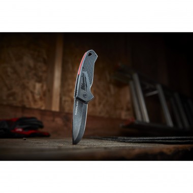 Нож MILWAUKEE HARDLINE Smooth выкидной с гладким лезвием 48221994
