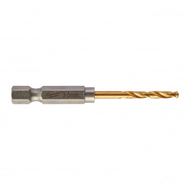 Свердло по металу Milwaukee RedHEX HSS-G TiN. 3мм (10 шт)