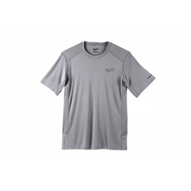 Футболка MILWAUKEE WWSSG-XXL, дышащая, с коротким рукавом, серая, (размер XXL)