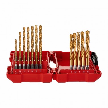 Набор сверл по металлу RedHEX HSS-G TiN 2-10мм (19 шт) MILWAUKEE