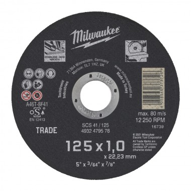 Круг отрезной SCS 41/230х1,9 мм MILWAUKEE