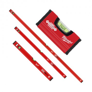 Уровень MILWAUKEE SLIM 10 - 60 - 120 - 180 CM (набор 4 предмета)